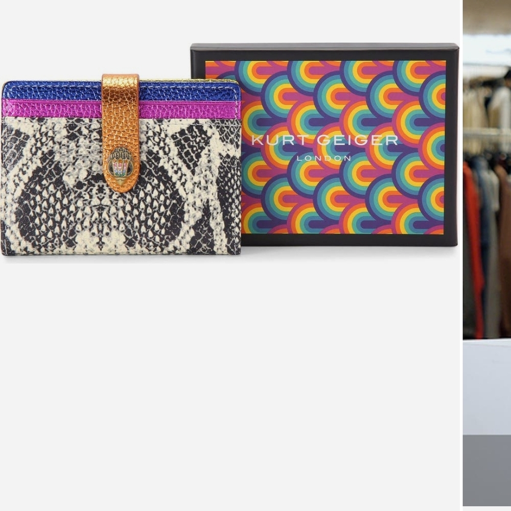 Kurt Geiger Vibrant Snake Print Card Holder